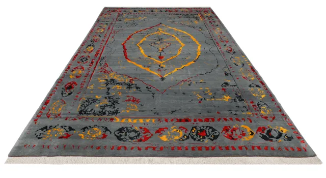 فرش دستباف کرک و ابریشم کد 2326318، کد 2326318