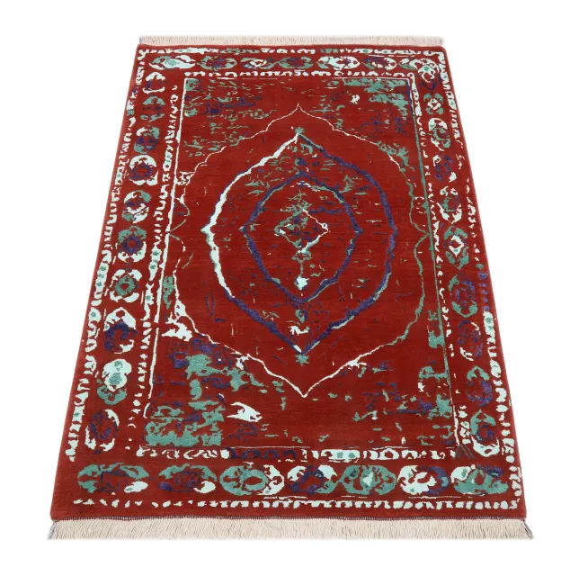 فرش دستباف کرک و ابریشم کد 2326359، کد 2326359