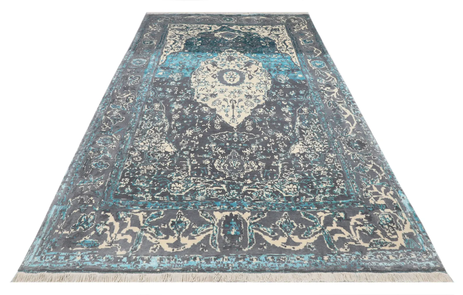 فرش دستباف کرک و ابریشم کد 2326530، کد 2326530