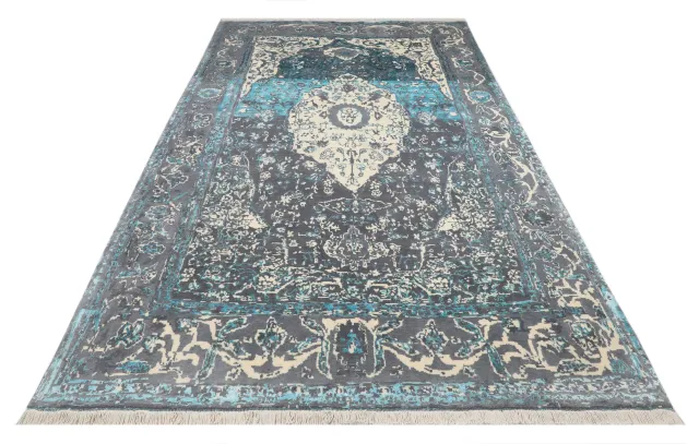 فرش دستباف کرک و ابریشم کد 2326530، کد 2326530