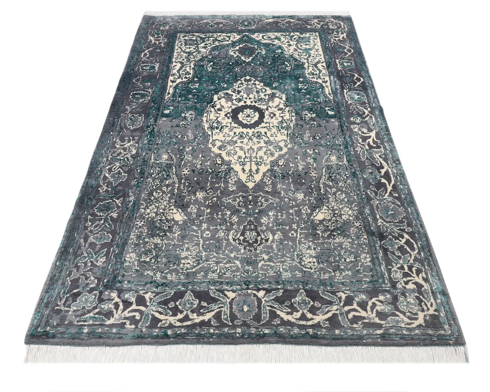 فرش دستباف کرک و ابریشم کد 2326534، کد 2326534