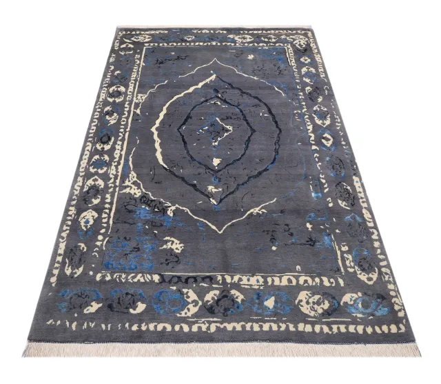فرش دستباف کرک و ابریشم کد 2326618، کد 2326618