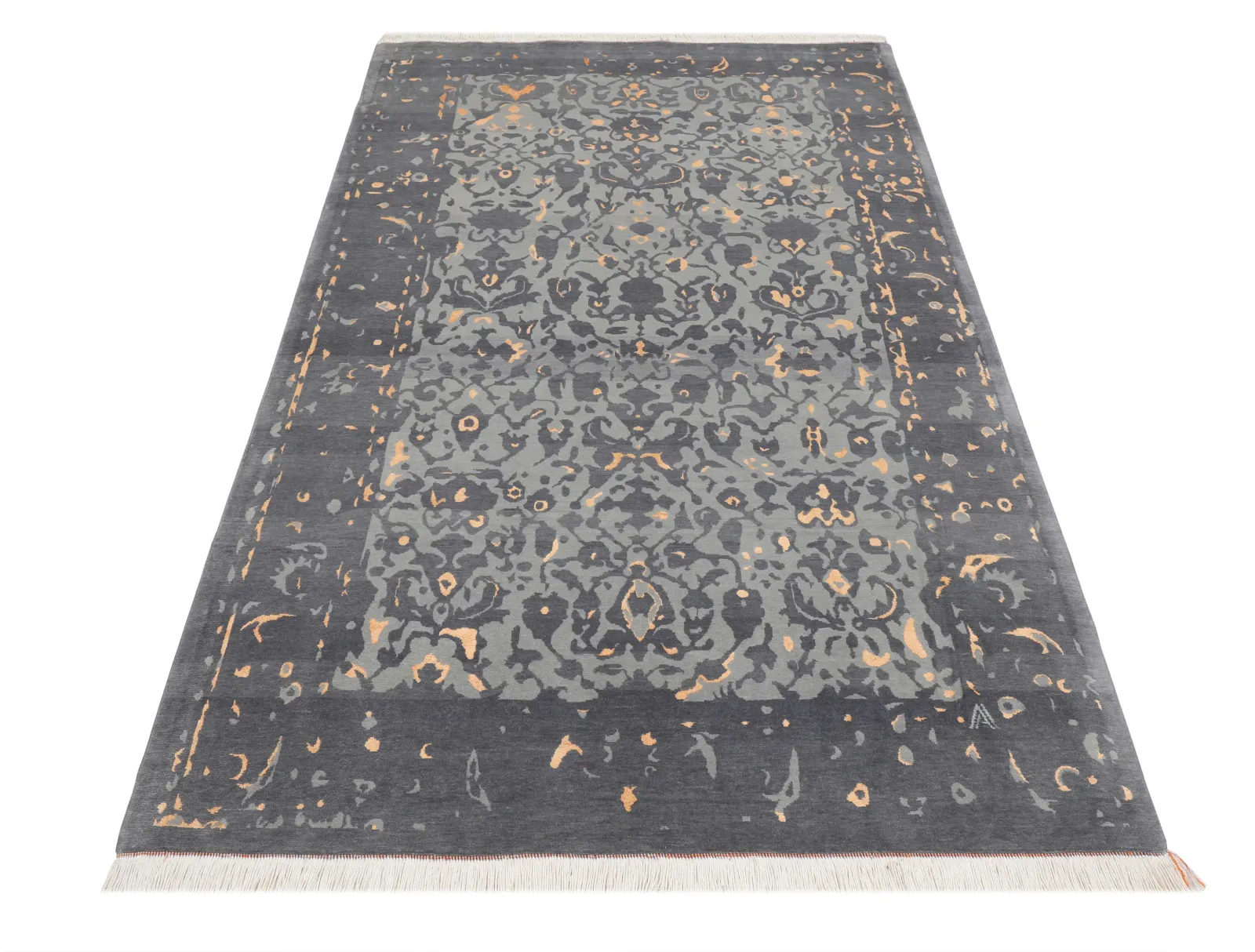 فرش دستباف کرک و ابریشم کد 2328124، کد 2328124