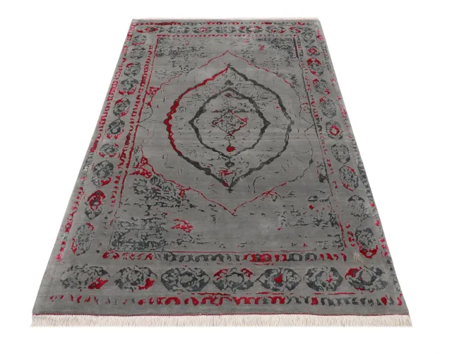 فرش دستباف کرک و ابریشم کد 2328146، کد 2328146