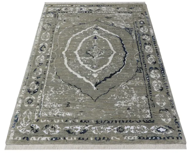 فرش دستباف کرک و ابریشم کد 2328918، کد 2328918