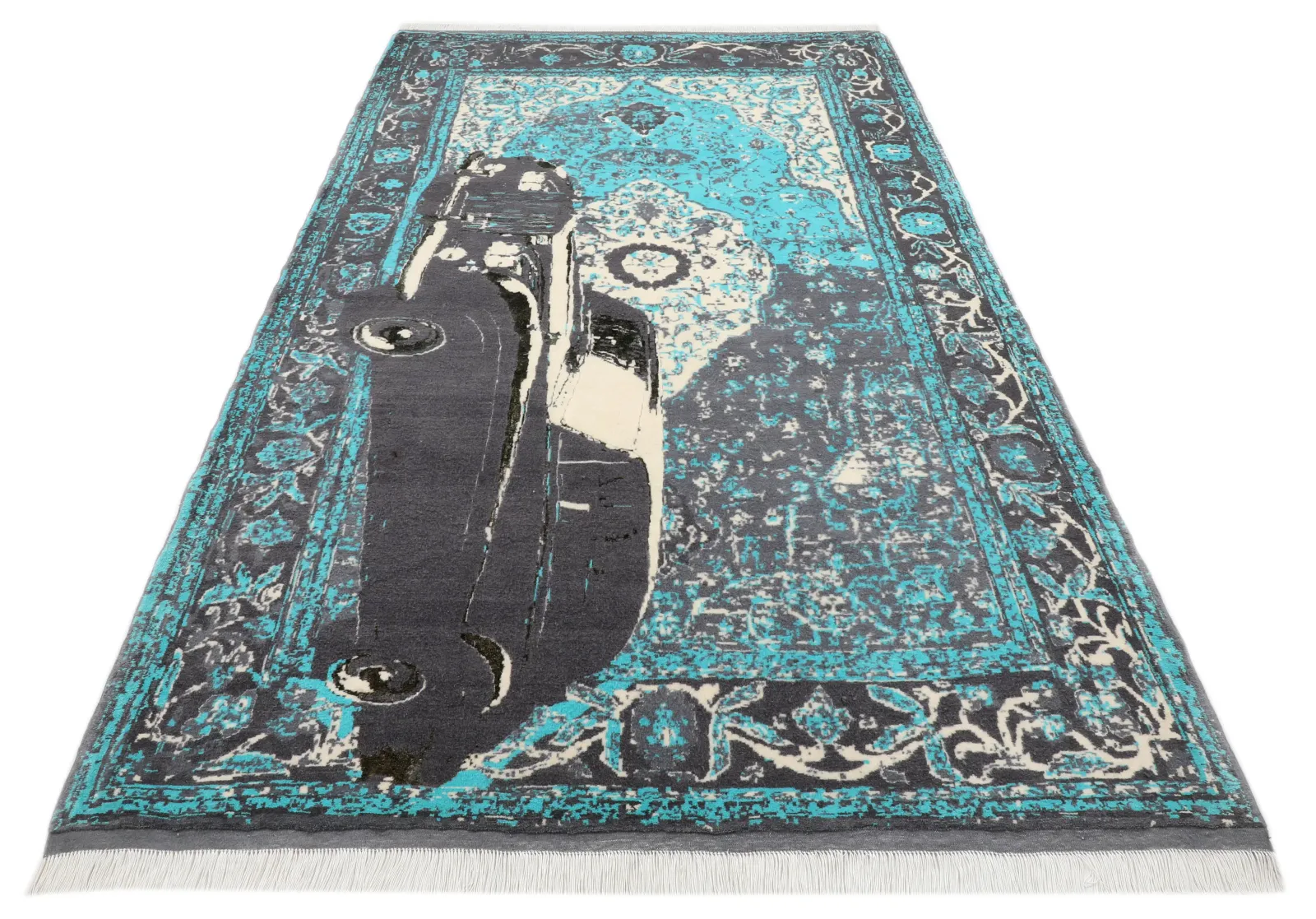 فرش دستباف کرک و ابریشم کد 2329327، کد 2329327